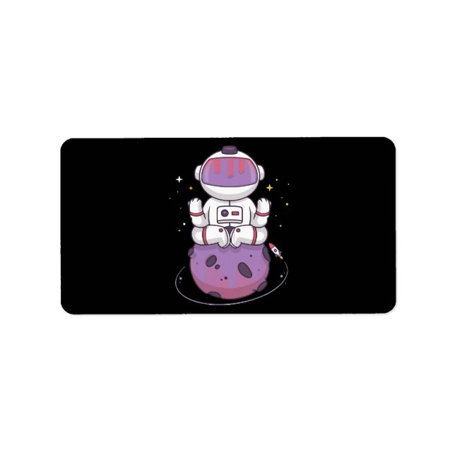 Etiqueta Yoga Espacial  (Frente)