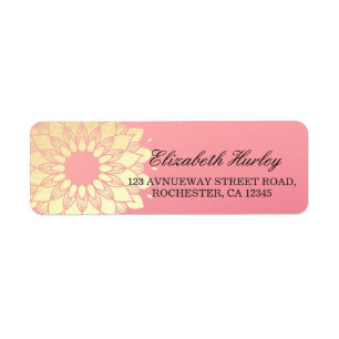 Etiqueta Yoga Studio Instructor de Meditación Golden Mandal