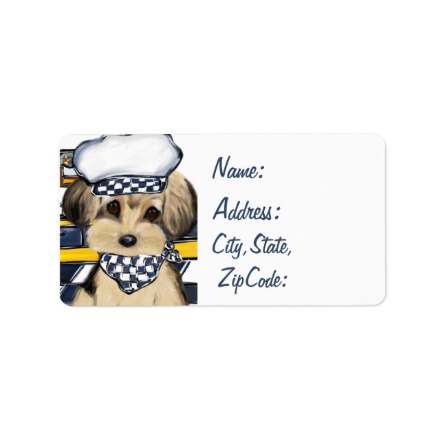 Etiqueta Yorkie Chef (Frente)