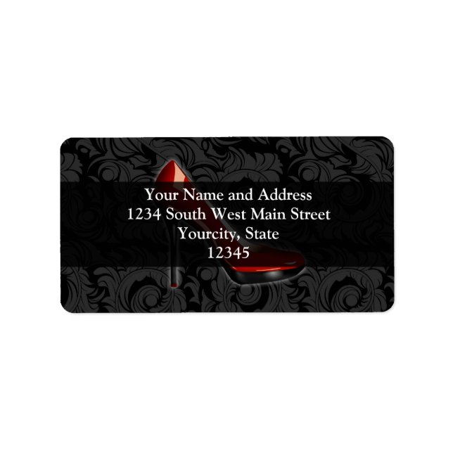 Etiqueta Zapato rojo suave (Frente)