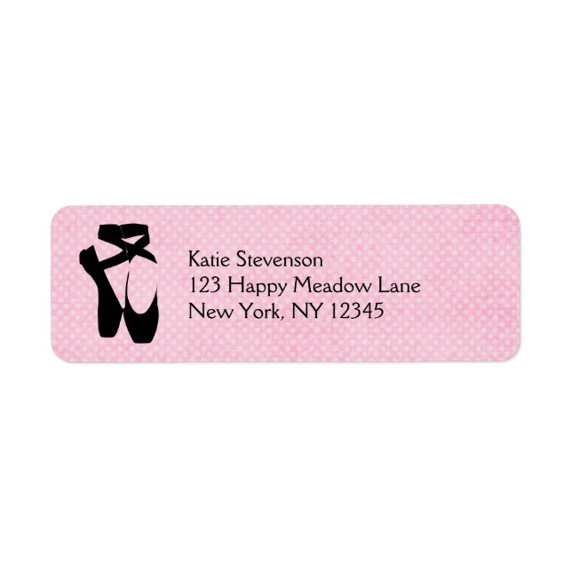 Etiqueta Zapatos de ballet negro en punta (Frente)