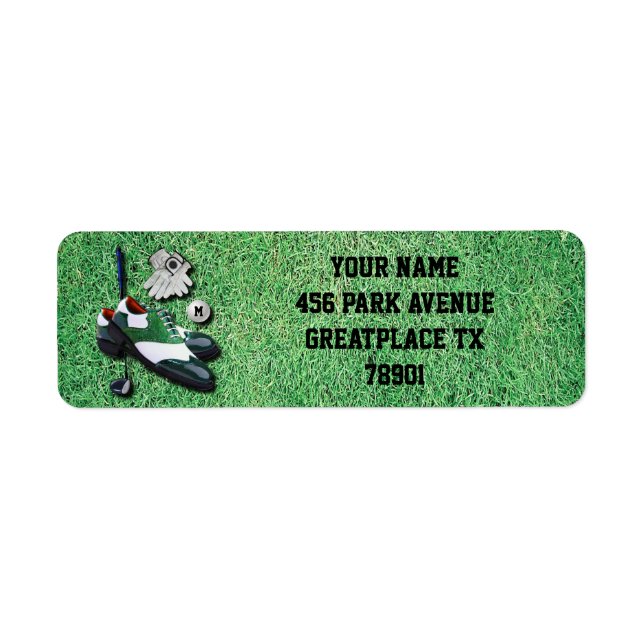 Etiqueta Zapatos de golf Guantes De Bala Conductor Del Club (Frente)