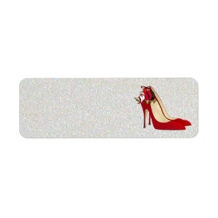 Etiqueta Zapatos del tacón alto/duende/etiqueta rojos de