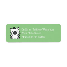 Etiqueta Zebra Baby Shower Green