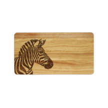 Zebra de madera entrelazada