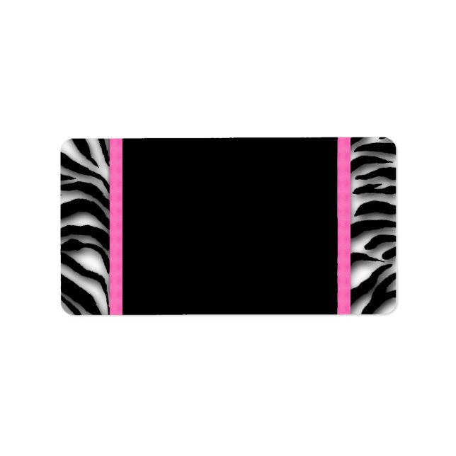 Etiqueta Zebra rosa (Frente)