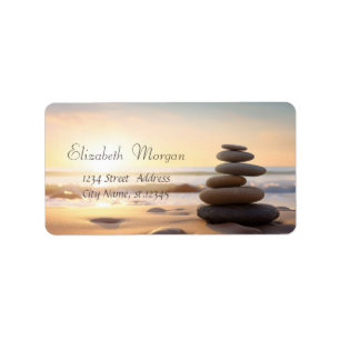 Etiqueta Zen Stones,Playa al amanecer