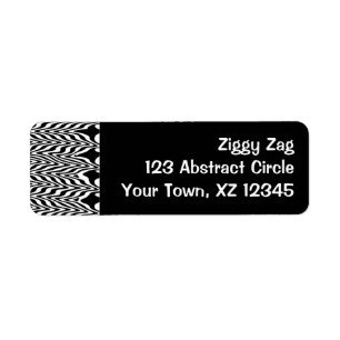 Etiqueta Zigzag blanco y negro
