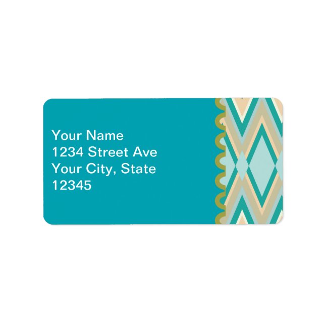 Etiqueta zigzag-phones diagonal (Frente)