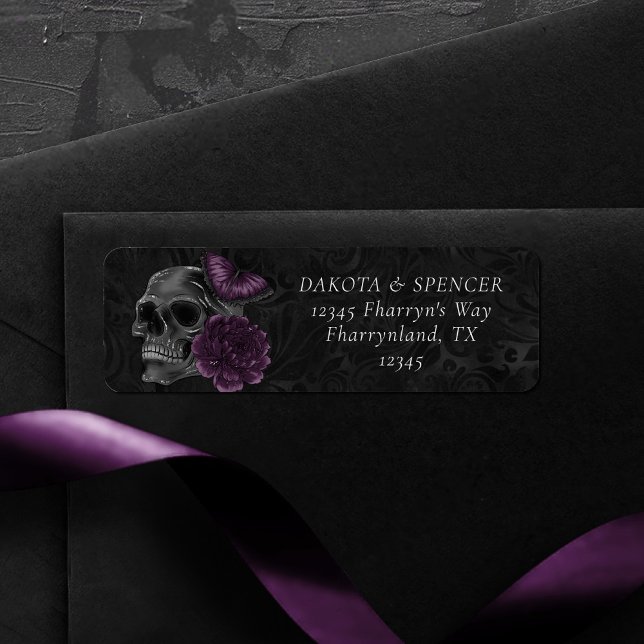 Etiqueta Zodiac Magic | Rosas de cráneo gótico de ciruela m (Subido por el creador)