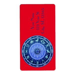 Etiqueta Zodiac Sun Rótulo Astrología Calendario Thunder_