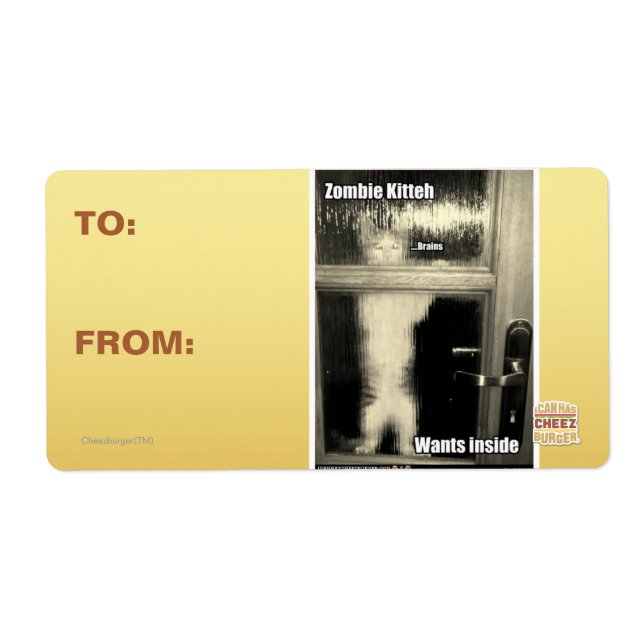 Etiqueta Zombie Kitteh (Frente)