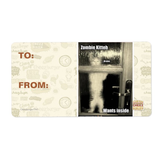 Etiqueta Zombie Kitteh (Frente)