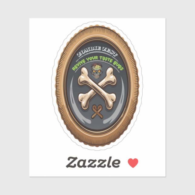 Etiqueta Zombie Zest de posición de brujas (Hoja)