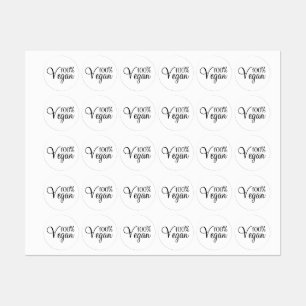 Etiquetas 100% Vegan Labels