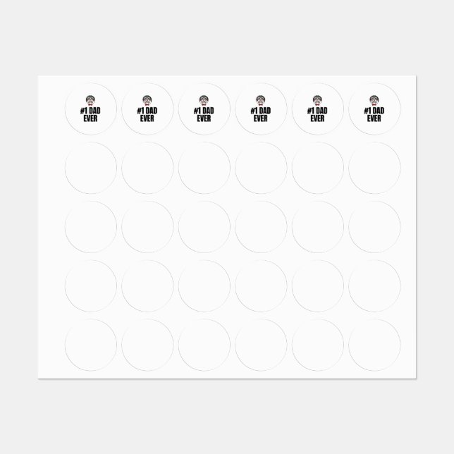 Etiquetas #1 papá nunca (Hoja)