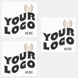 Etiquetas 30 Botella de agua con logotipo comercial cuadrado