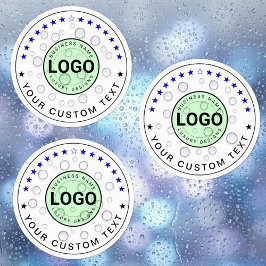 Etiquetas 30 Custom Waterproof Stickers (Business Logo Name)