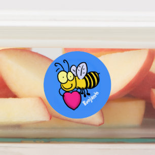 Etiquetas Abeja graciosa y linda con ilustracion personaliza
