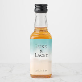 etiquetas acuáticas de bodas de playa