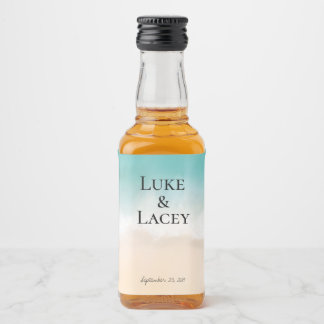 etiquetas acuáticas de bodas de playa