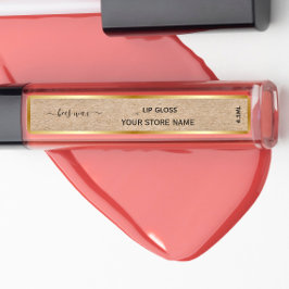 Etiquetas Add Your Brand Gold kraft lip balm labels