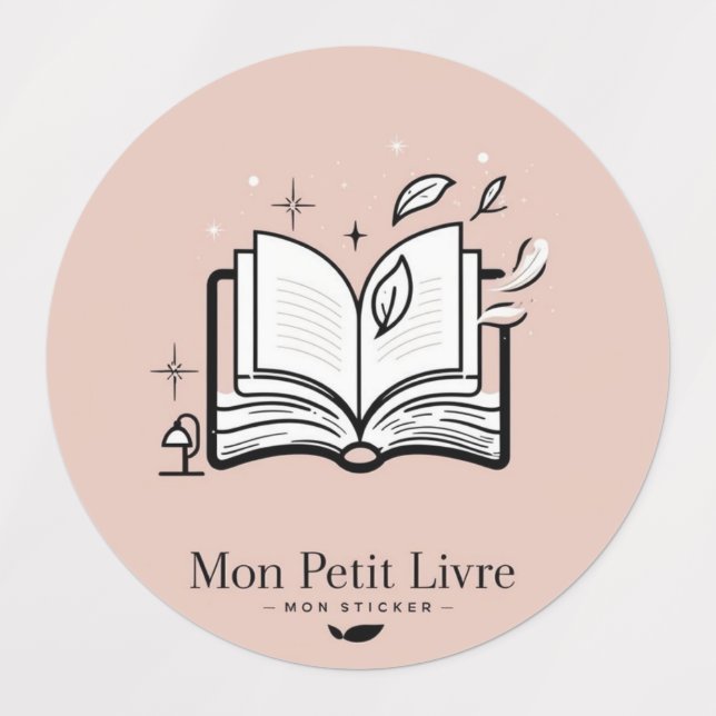 Etiquetas Adesivos redondos Mon Petit Livre (Diseño 1)