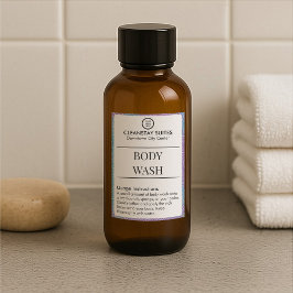 Etiquetas adhesivas de champú de cuerpo con borde 