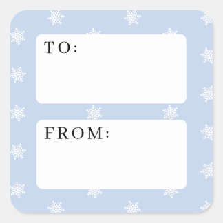 Etiquetas Adhesivas de Regalo Copos de Nieve Para