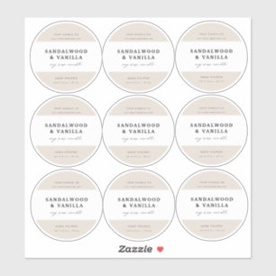 Etiquetas adhesivas redondas de 6,4 cm para latas 