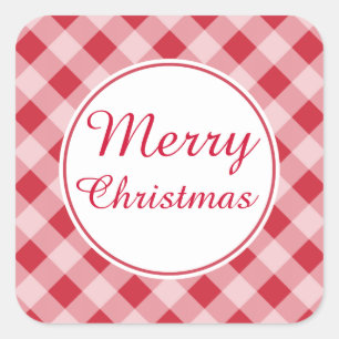 Etiquetas Adhesivas Rojas de Navidad Country para