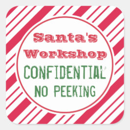 Etiquetas Adhesivas Taller del Santa de Navidad