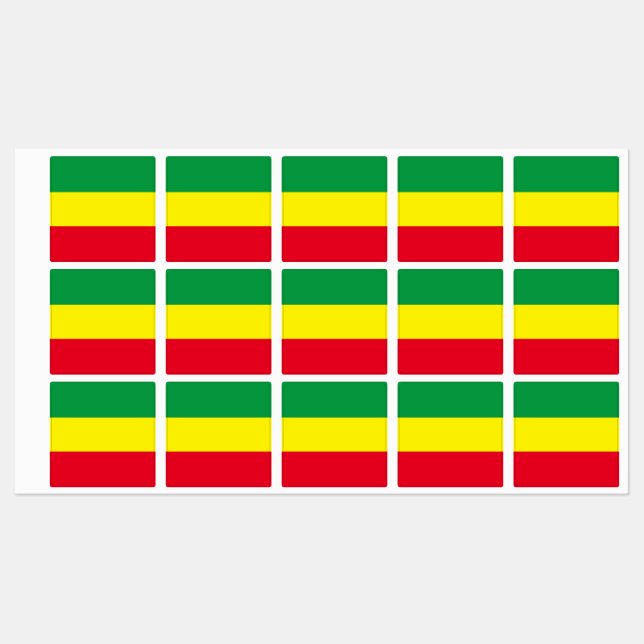 Etiquetas África Bandera rastra de Etiopía (Hoja)