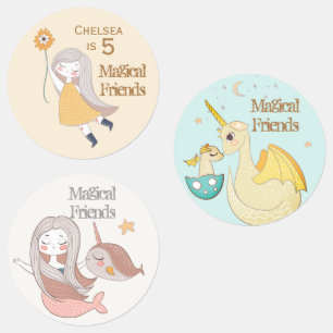 Etiquetas Amigos de dragón sirena narval personalizados past