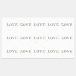 Etiquetas AMOR - granos de café coloridos