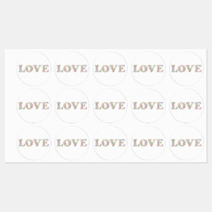 Etiquetas AMOR - granos de café coloridos