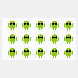 Etiquetas Android Robot Bow Tie Formal