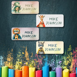 Etiquetas Animales Héroes niños impermeables llaman ropa