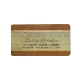 etiquetas antiguas de direcciones de bodas vintage