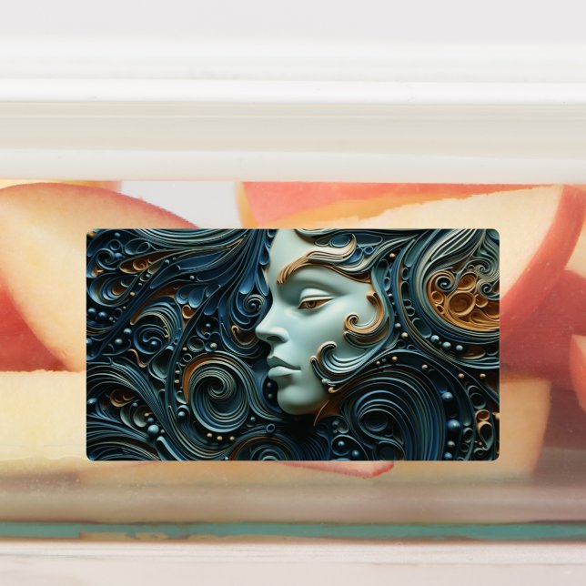 Etiquetas Arte 3D de Moonlit Woman (Fijada)