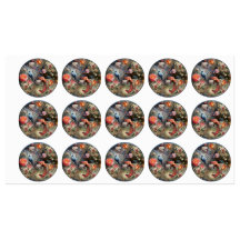 Arte surrealista con flores y aves