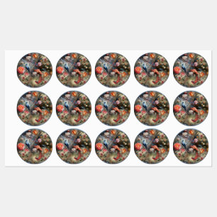 Etiquetas Arte surrealista con flores y aves