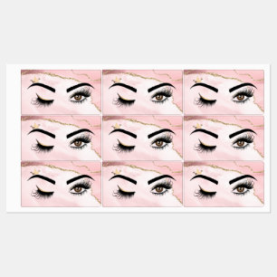 Etiquetas Artista de maquillaje Wink Eye Beauty Agate rosa R