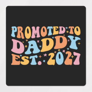 Etiquetas Ascendido a Papá Est 2027 Anuncio de Nuevo Papá