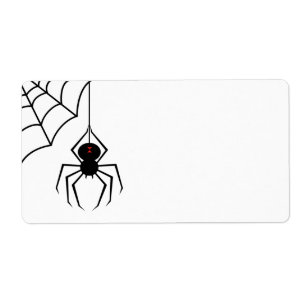Etiquetas asustadizas de la araña