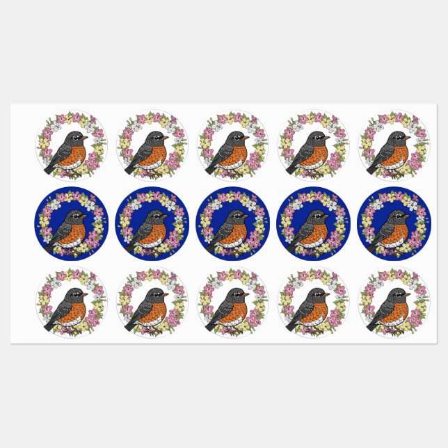 Etiquetas Ave De Connecticut Con Mirabilis (Hoja)