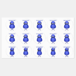 Etiquetas Aves azules personalizadas