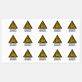 Etiquetas Aviso de materiales explosivos, peligro de explosi