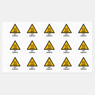 Etiquetas Aviso de superficie caliente, precaución extrema d