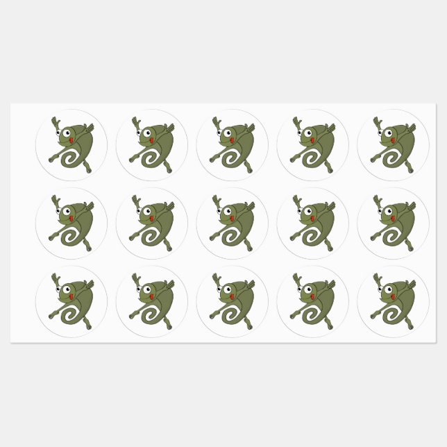 Etiquetas Awesome Chameleon (Hoja)